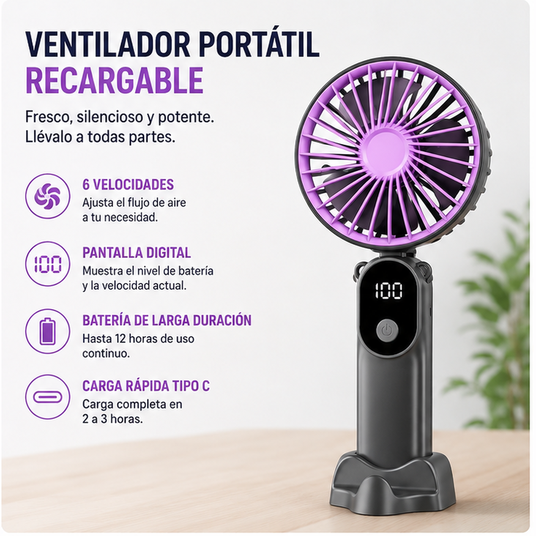 Ventilador Portátil USB Plegable