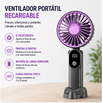 Ventilador Portátil USB Plegable